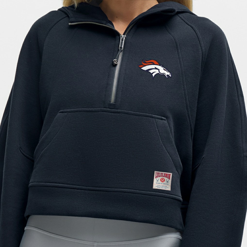 Denver Broncos lululemon Women's Scuba Oversized Half-Zip Hoodie True Navy - NFL