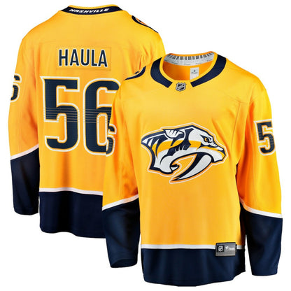 Erik Haula Nashville Predators Fanatics Home Breakaway Jersey - Gold | NHL Jerseys