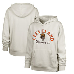 Cleveland Browns '47 Women's Dawg Pound XL Whirlwind Naomi Pullover Hoodie Cream - 47 brand