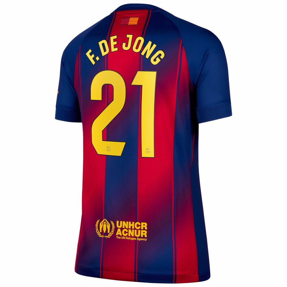 Nike Frenkie de Jong Barcelona Women's 2025/26 Home Replica Jerseys - Navy