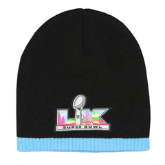 Super Bowl LX Outerstuff Youth Uncuffed Knit Hat Black - NFL
