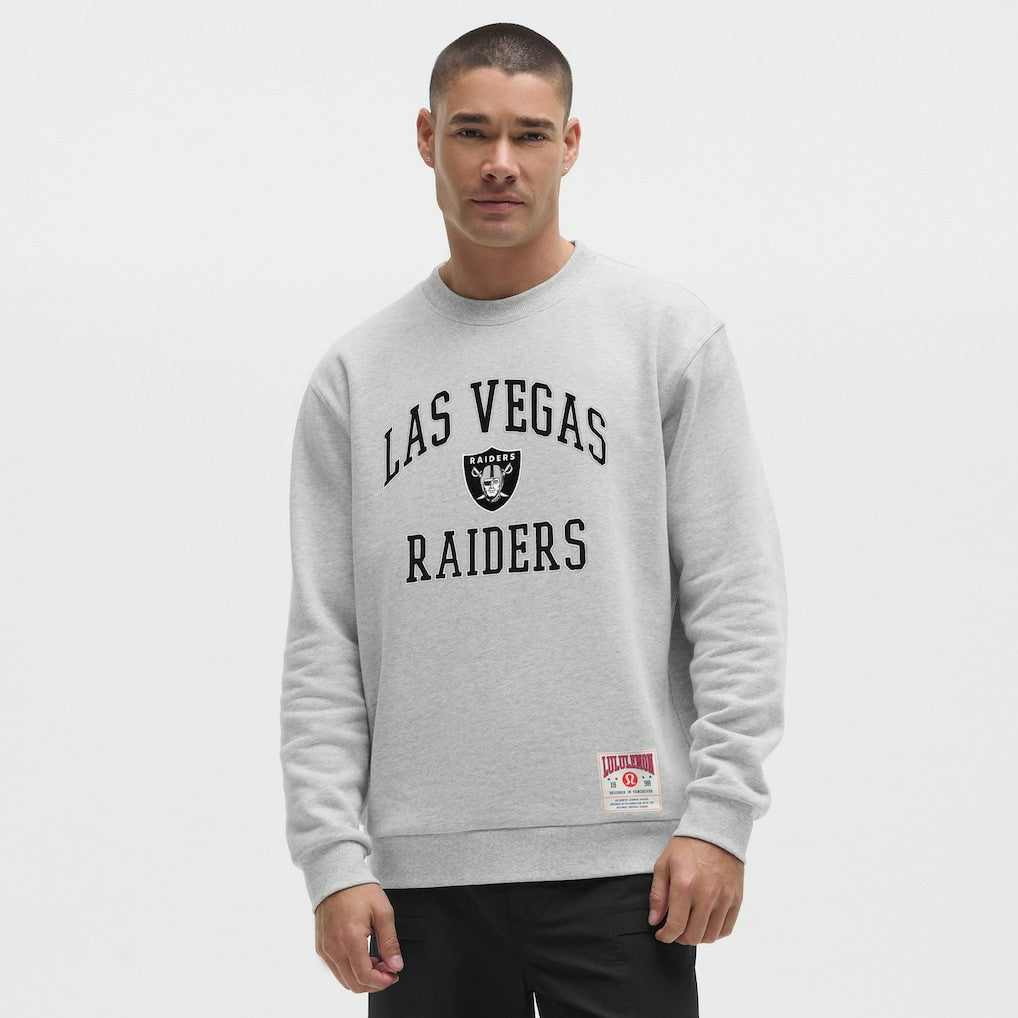 Las Vegas Raiders lululemon Steady State Sweatshirt Heathered Silver Drop - NFL