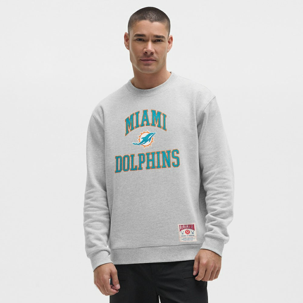 Miami Dolphins lululemon Steady State Sweatshirt Heathered Silver Drop - NFL