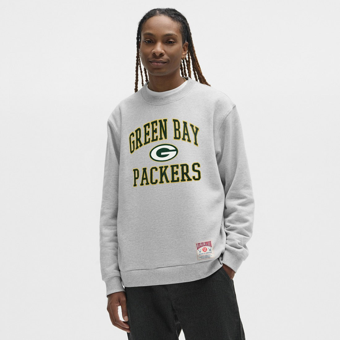 Green Bay Packers lululemon Steady State Sweatshirt Heathered Silver Drop - NFL