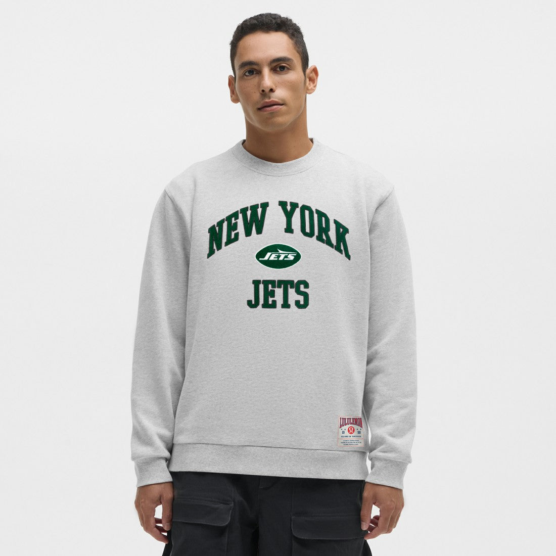 New York Jets lululemon Steady State Sweatshirt Heathered Silver Drop - NFL