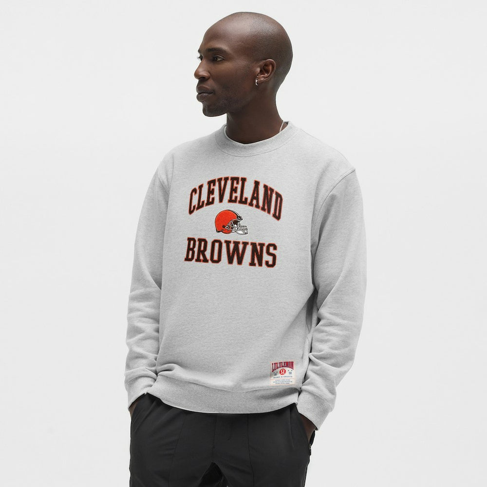 Cleveland Browns lululemon Steady State Sweatshirt Heathered Silver Drop - NFL