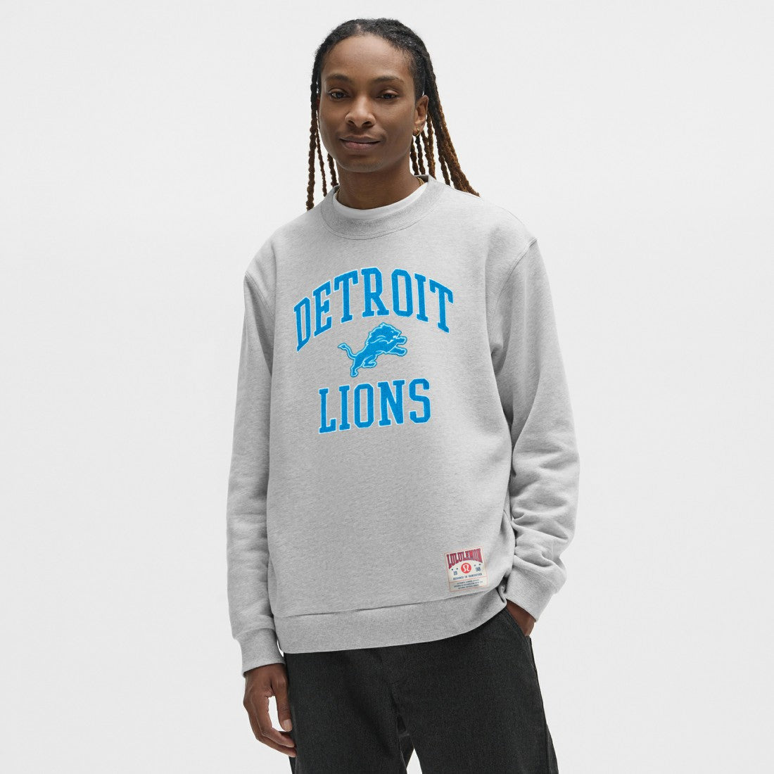 Detroit Lions lululemon Steady State Sweatshirt Heathered Silver Drop - NFL