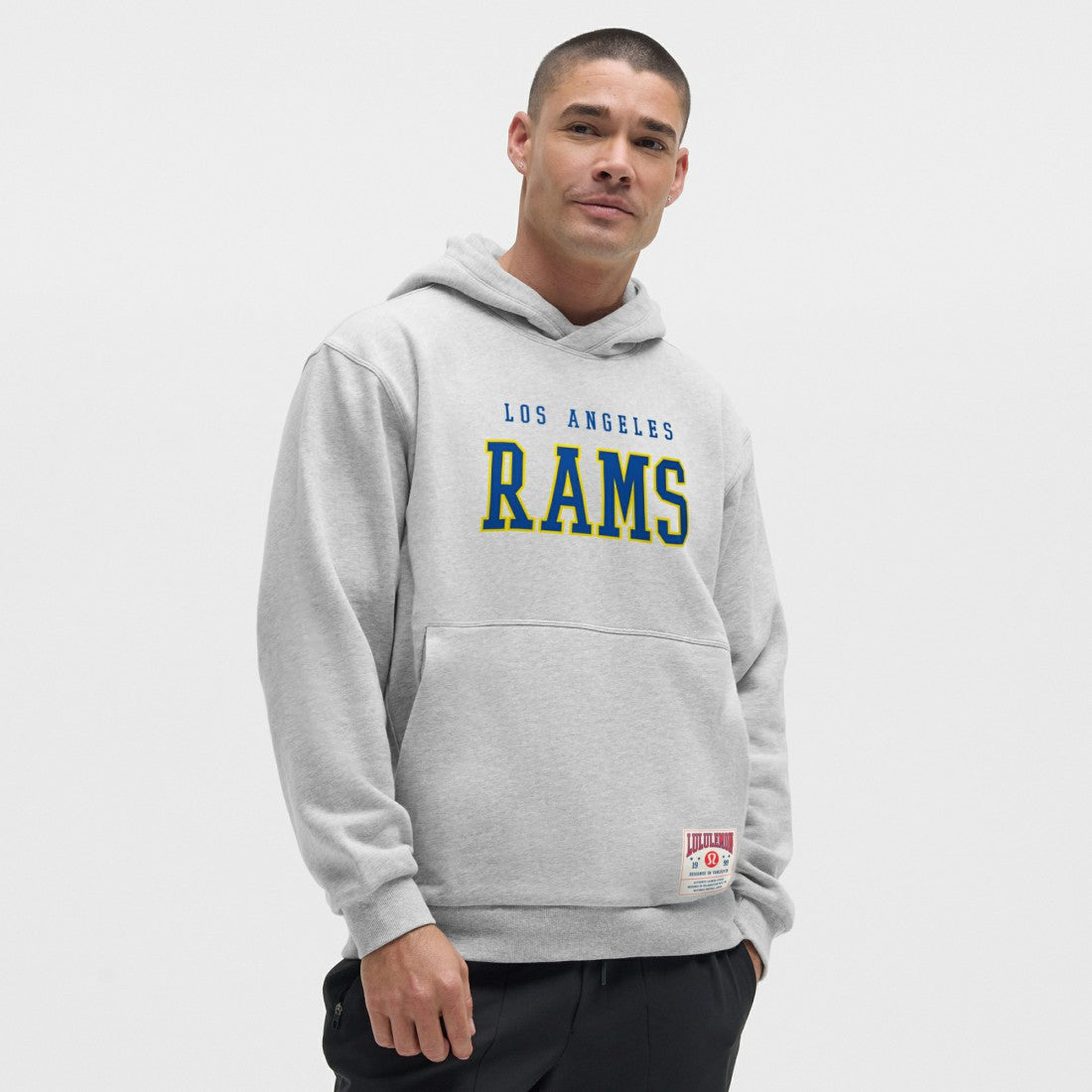 Los Angeles Rams lululemon Steady State Pullover Hoodie Heathered Silver Drop - NFL