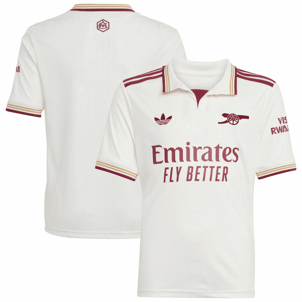 Adidas Arsenal Youth 2025/26 Third Replica Jerseys - White