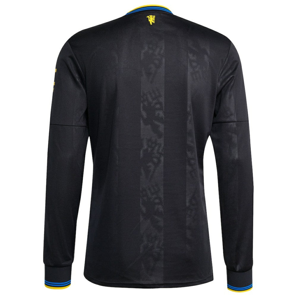 Adidas Manchester United 2025/26 Third Replica Long Sleeve Jerseys - Black