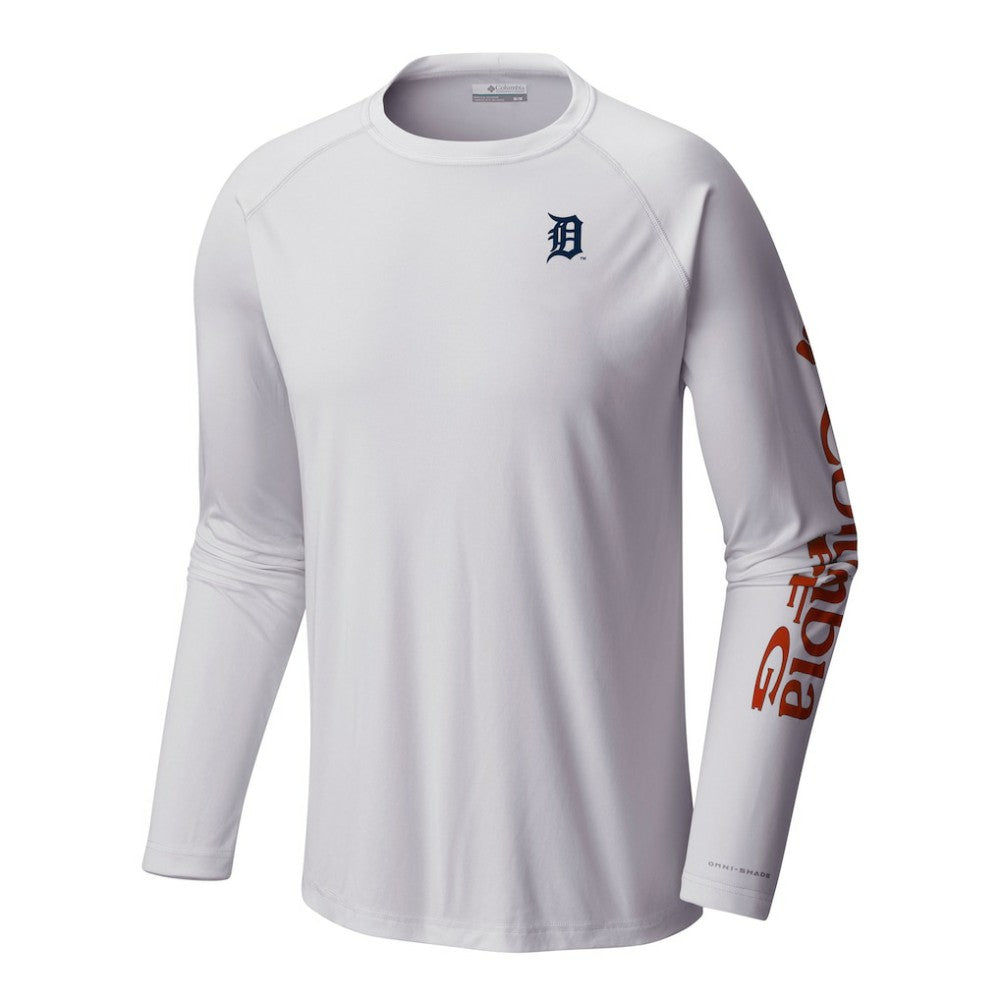 Detroit Tigers Columbia Terminal Tackle Long Sleeve Shirt On Sale