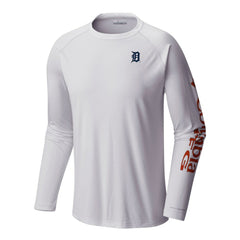 Detroit Tigers Columbia Terminal Tackle Long Sleeve Shirt On Sale