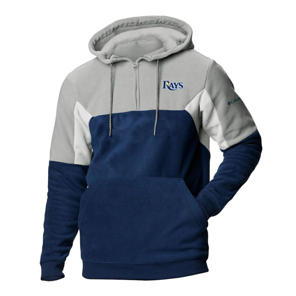 Tampa Bay Rays Columbia Men's Lodge Fleece Quarter-Zip Hoodie for sale