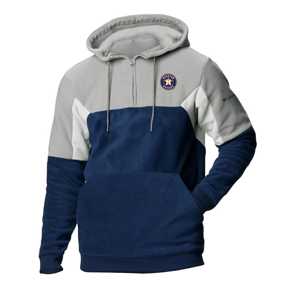 Houston Astros Columbia Men's Lodge Fleece Quarter-Zip Hoodie Lifestyle