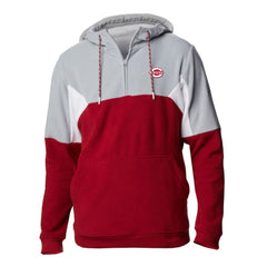 Cincinnati Reds Columbia Men's Lodge Fleece Quarter-Zip Hoodie On Sale