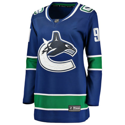 Evander Kane Vancouver Canucks Fanatics Women's Home Breakaway Player Jersey - Blue | NHL Jerseys