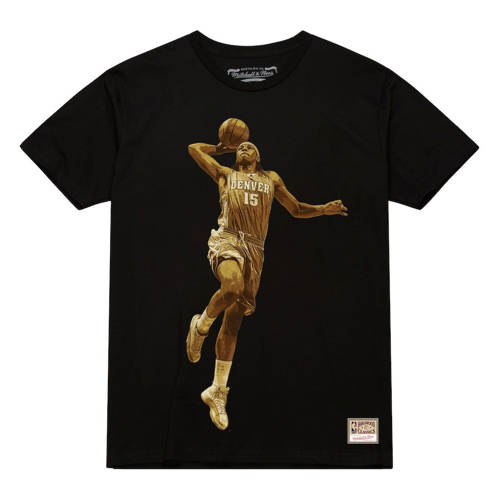 NBA - Carmelo Anthony Denver Nuggets Male Adult Black NBA ULTIMATE PLAYER GOLD TEE