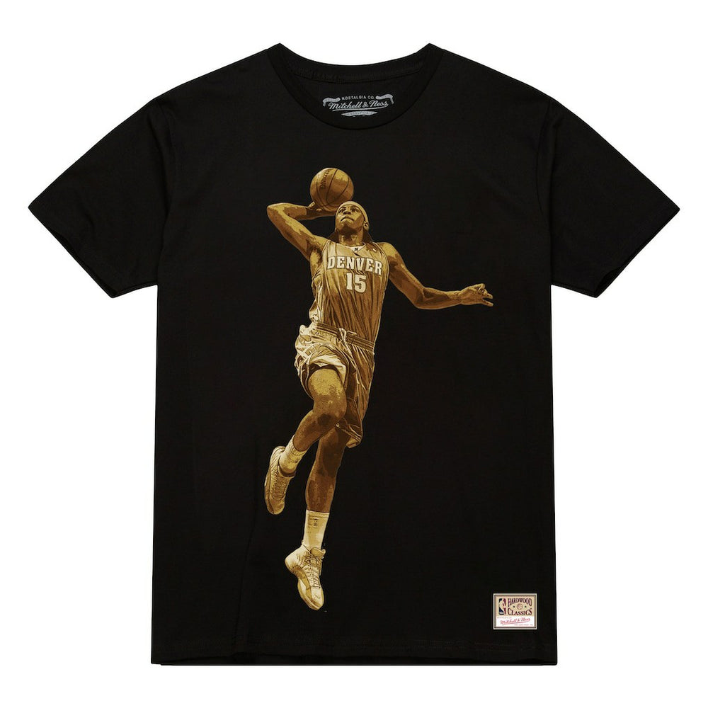 NBA - Carmelo Anthony Denver Nuggets Male Adult Black NBA ULTIMATE PLAYER GOLD TEE