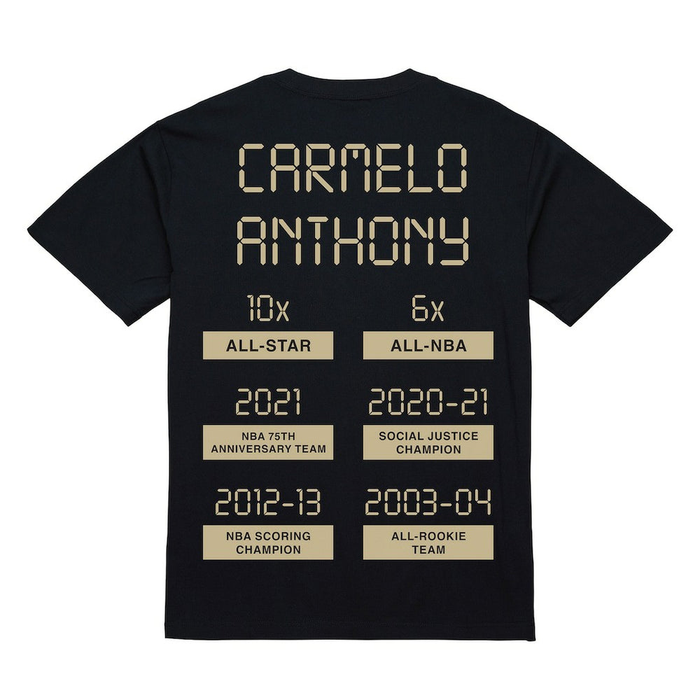 NBA - Carmelo Anthony Denver Nuggets Male Adult Black NBA ULTIMATE PLAYER GOLD TEE