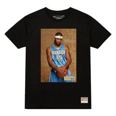 NBA - Carmelo Anthony Denver Nuggets Rookie Photo Name & Number T-Shirt - Black