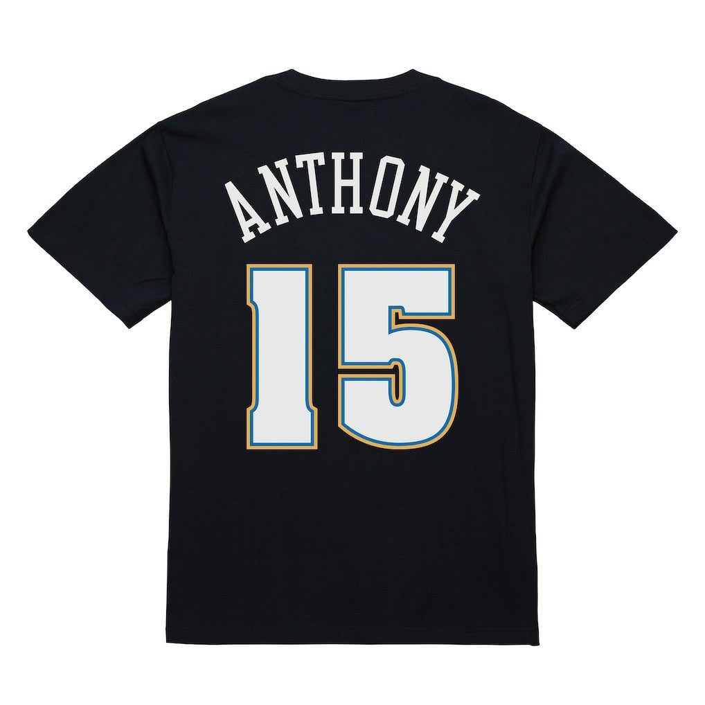 NBA - Carmelo Anthony Denver Nuggets Rookie Photo Name & Number T-Shirt - Black