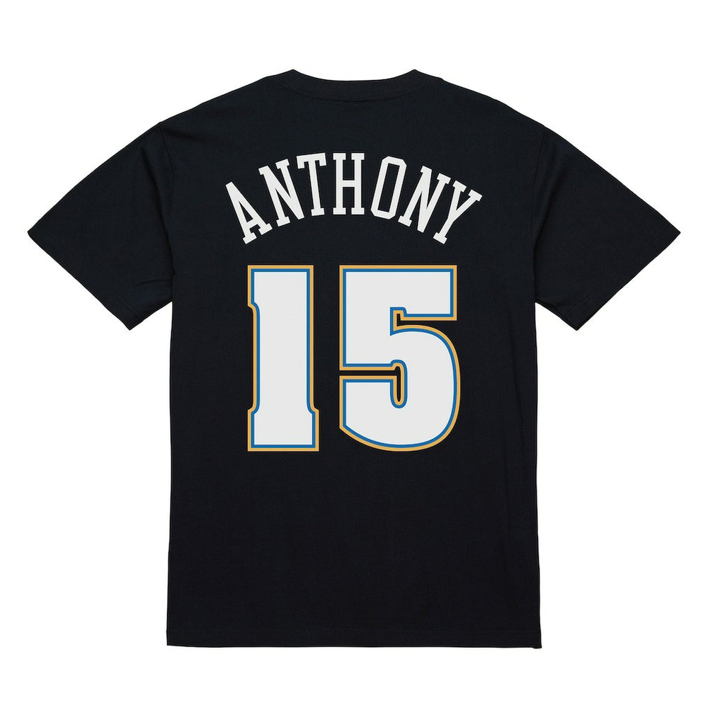NBA - Carmelo Anthony Denver Nuggets Rookie Photo Name & Number T-Shirt - Black