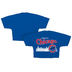 Chicago Cubs Fanatics Women's Skyline Cropped T-Shirt Near Me
