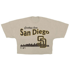 San Diego Padres Fanatics Women's Skyline Crop T-Shirt for sale