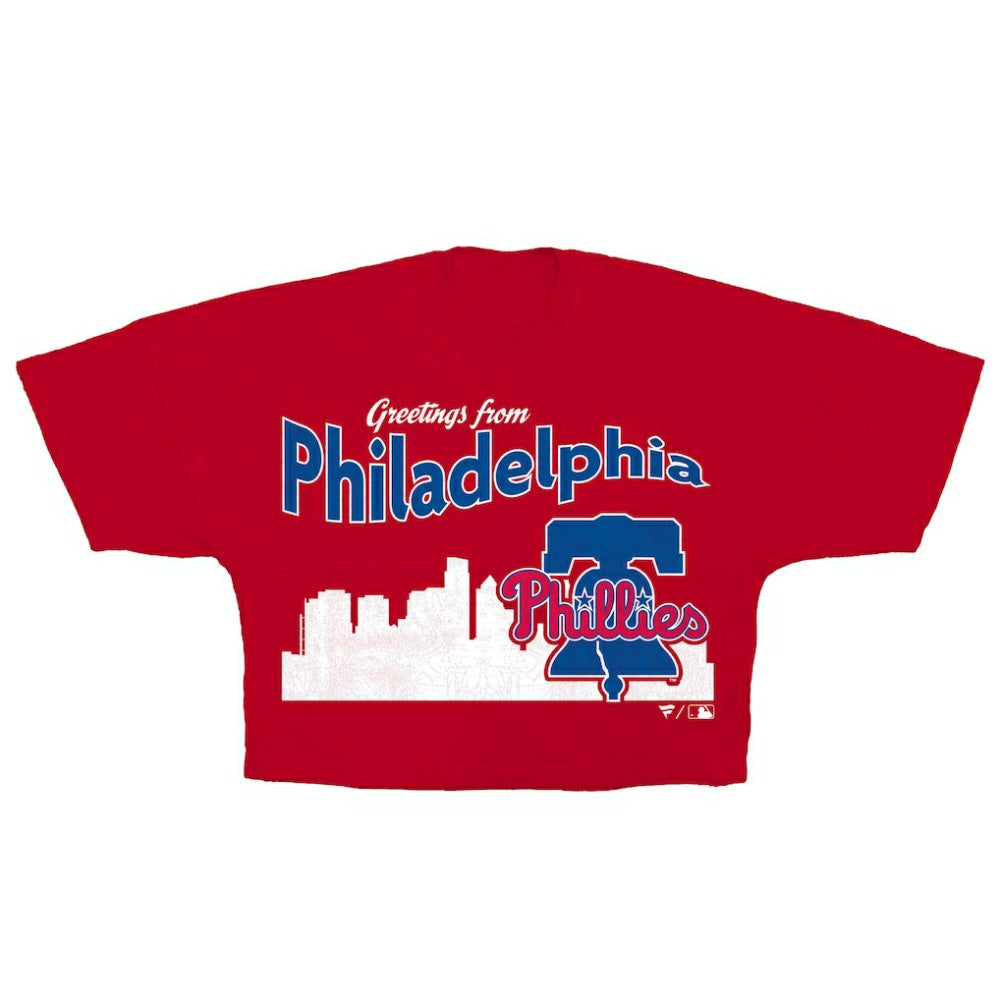 Philadelphia Phillies Fanatics Women's Skyline Crop T-Shirt Online