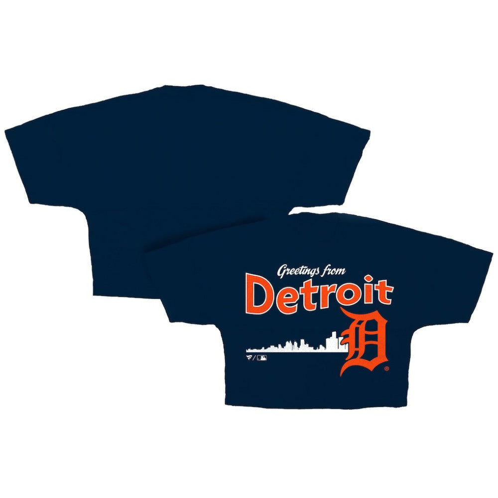 Detroit Tigers Fanatics Women's Skyline Crop T-Shirt discount