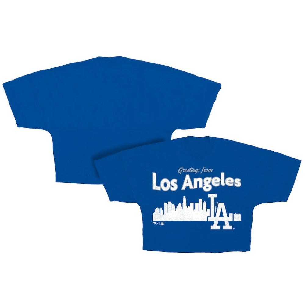 Los Angeles Dodgers Fanatics Women's Skyline Crop T-Shirt Near Me