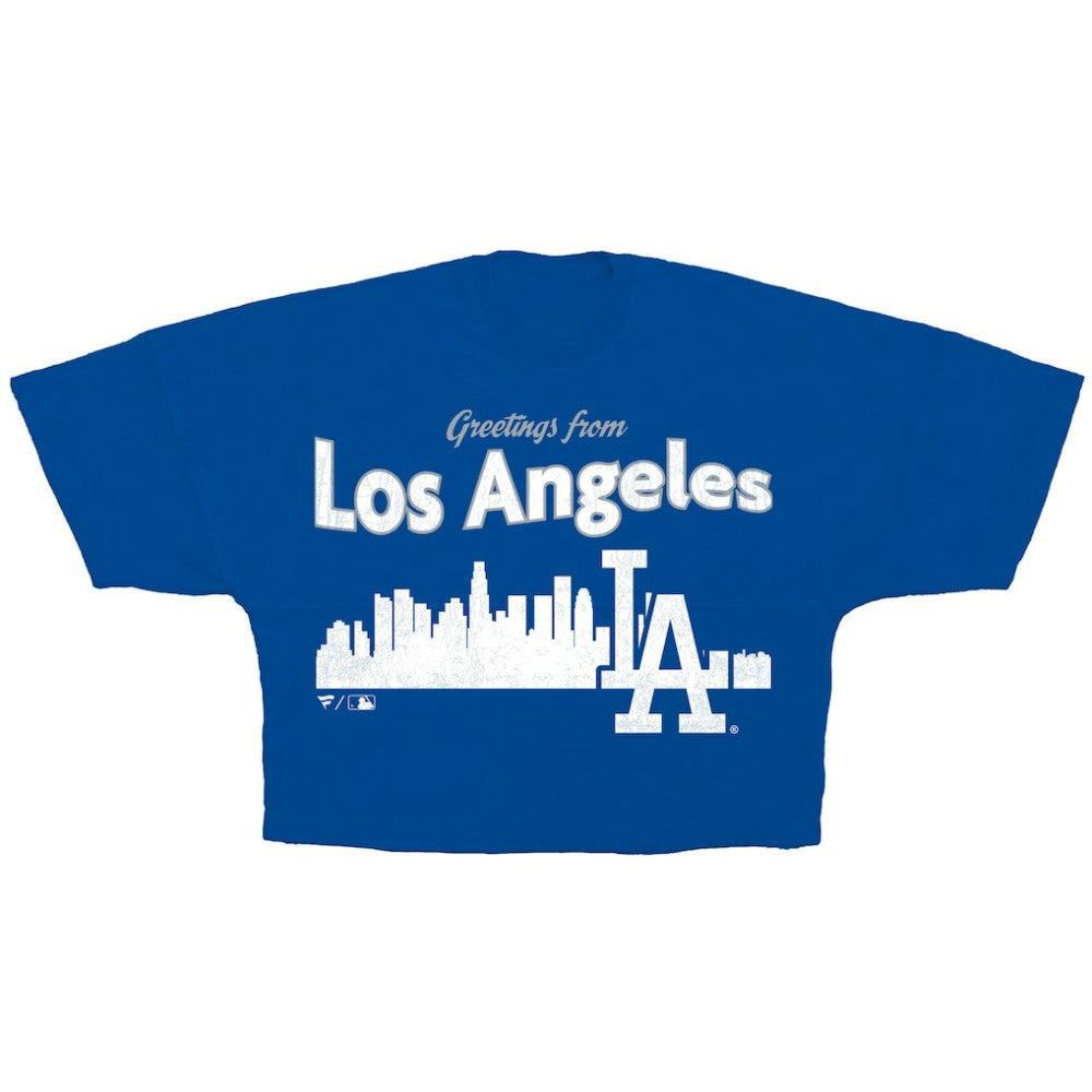 Los Angeles Dodgers Fanatics Women's Skyline Crop T-Shirt Near Me