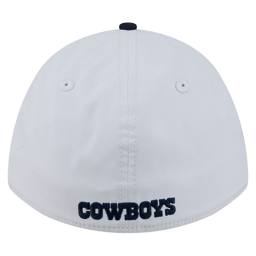 Dallas Cowboys New Era Patch 39THIRTY A-Frame M-Crown Perforated Flex Hat White/Navy - NFL