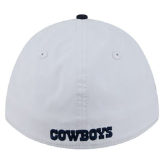 Dallas Cowboys New Era Patch 39THIRTY A-Frame M-Crown Perforated Flex Hat White/Navy - NFL