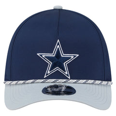 Dallas Cowboys Rope M-Crown A-Frame 39THIRTY Flex Hat Navy/Silver - NFL