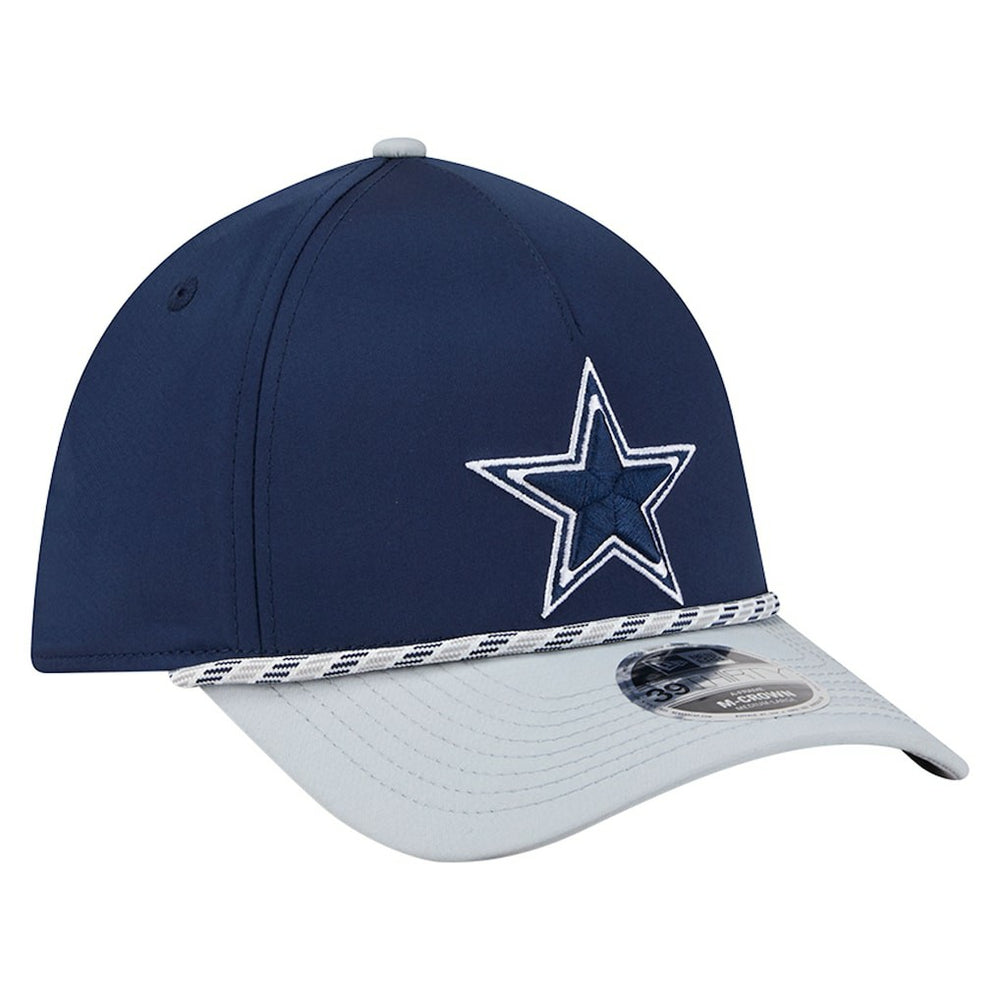 Dallas Cowboys Rope M-Crown A-Frame 39THIRTY Flex Hat Navy/Silver - NFL