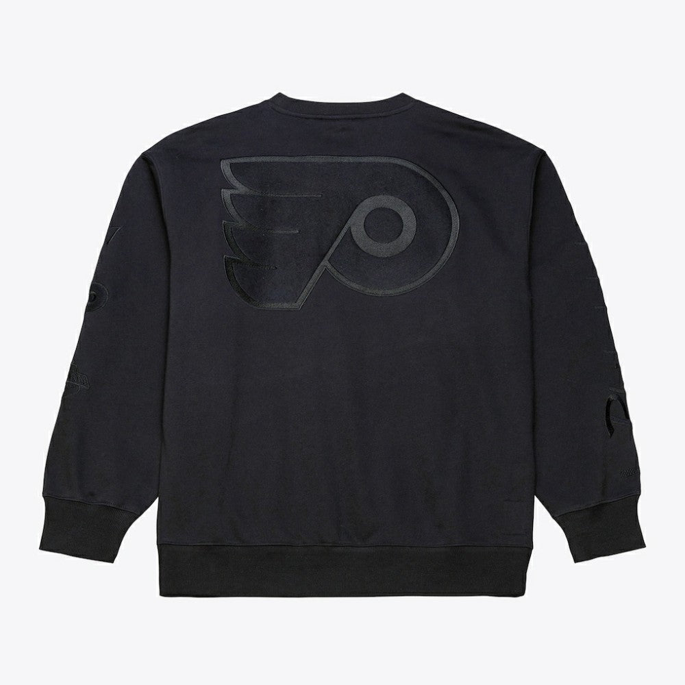 Philadelphia Flyers - Mitchell & Ness Phantom Fleece Crew Neck Sweatshirt Black