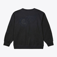 Detroit Red Wings - Mitchell & Ness Phantom Fleece Crew Neck Sweatshirt Black
