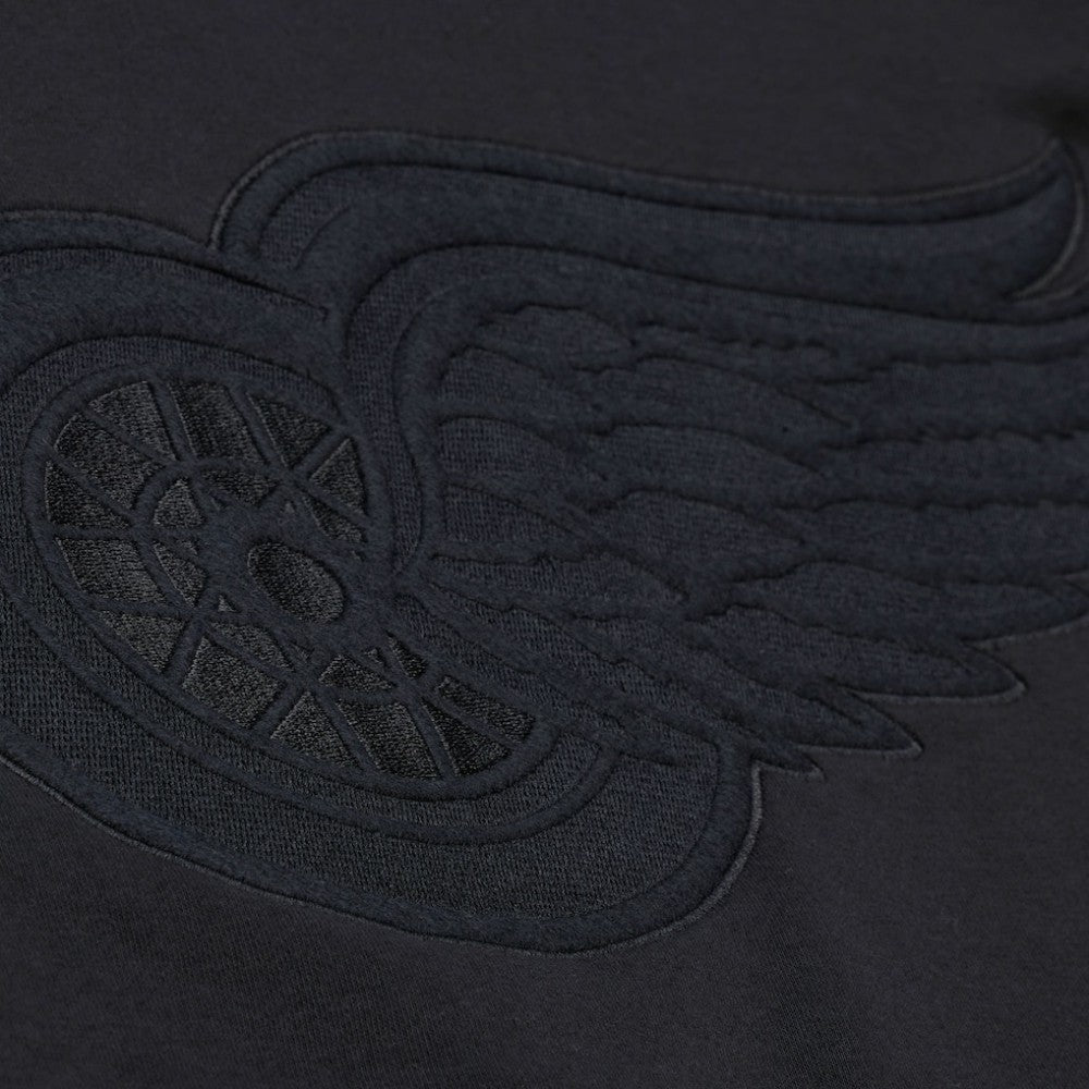 Detroit Red Wings - Mitchell & Ness Phantom Fleece Crew Neck Sweatshirt Black