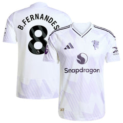 Adidas Bruno Fernandes Manchester United 2025/26 Away Player Jerseys - White