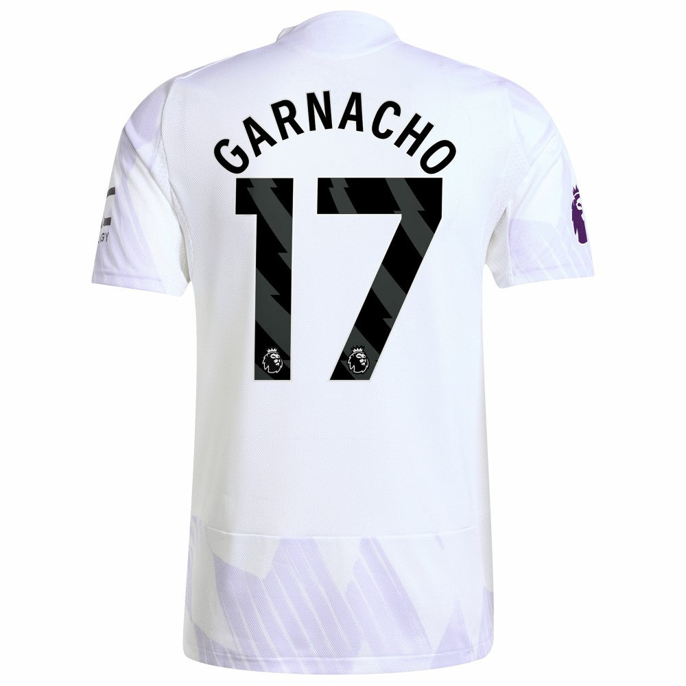 Adidas Alejandro Garnacho Manchester United 2025/26 Away Player Jerseys - White