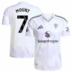 Adidas Mason Mount Manchester United 2025/26 Away Player Jerseys - White