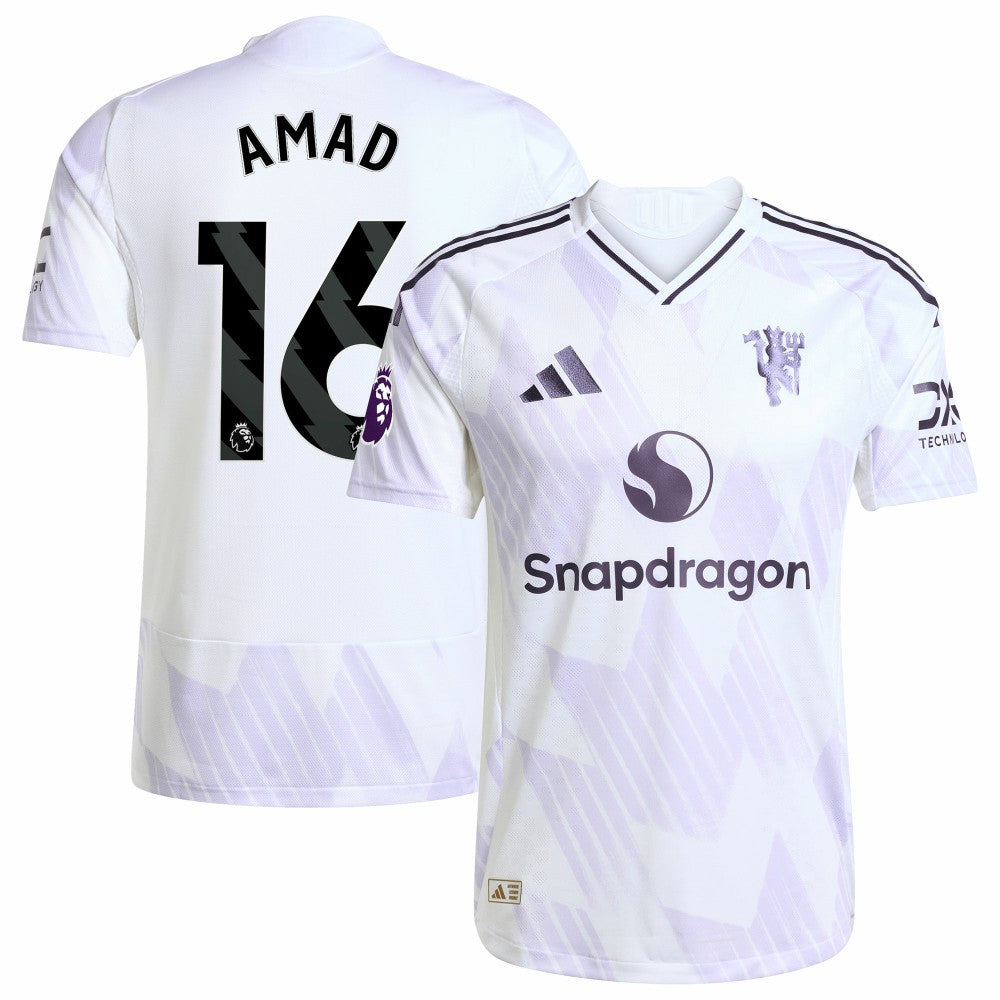 Adidas Amad Diallo Manchester United 2025/26 Away Player Jerseys - White