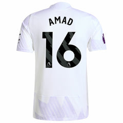 Adidas Amad Diallo Manchester United 2025/26 Away Player Jerseys - White