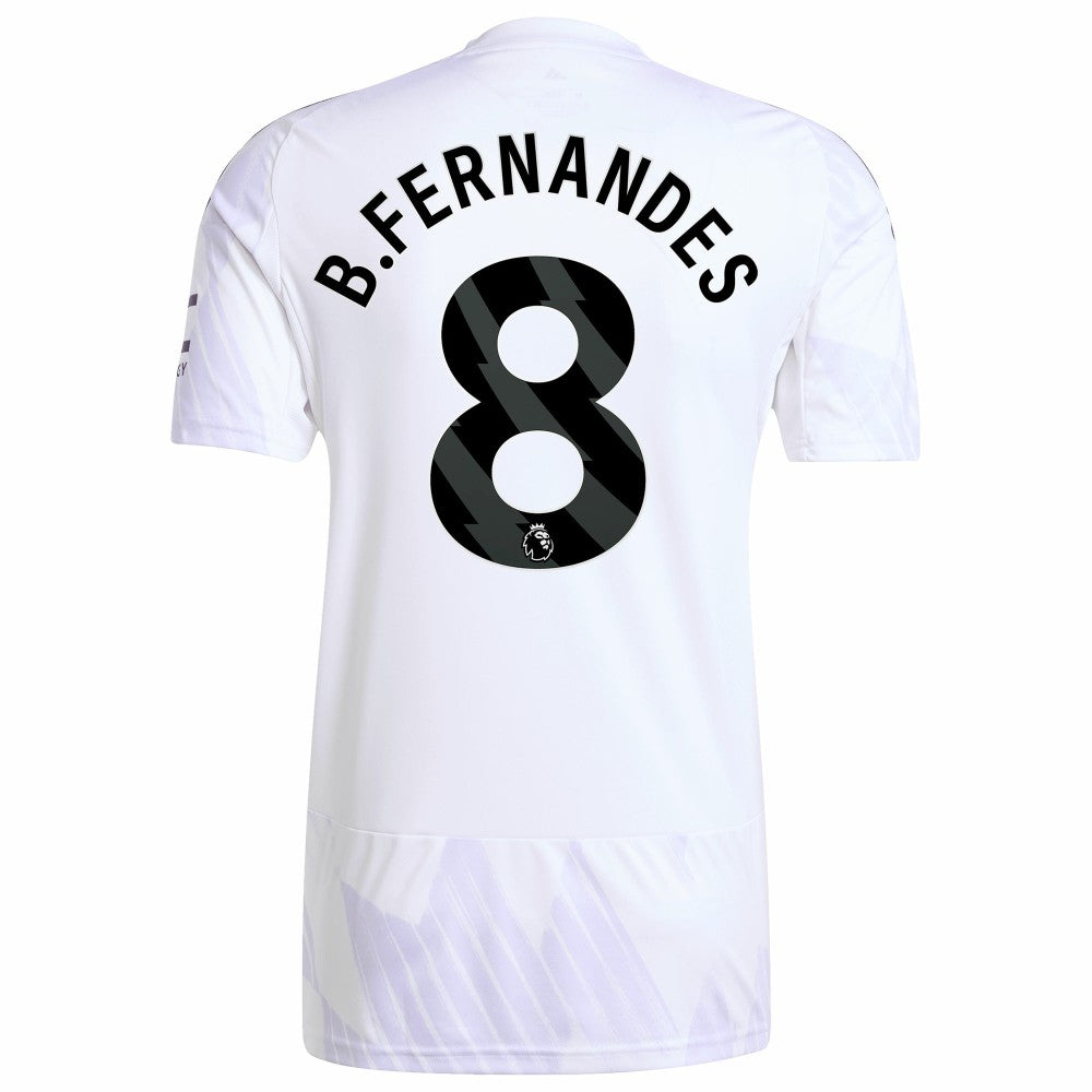 Adidas Bruno Fernandes Manchester United 2025/26 Away Replica Player Jerseys - White