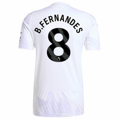 Adidas Bruno Fernandes Manchester United 2025/26 Away Replica Player Jerseys - White