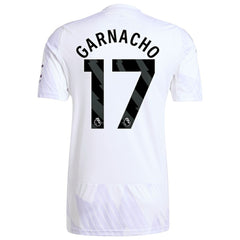 Adidas Alejandro Garnacho Manchester United 2025/26 Away Replica Player Jerseys - White