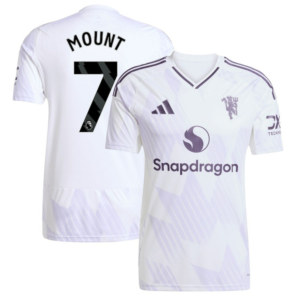 Adidas Mason Mount Manchester United 2025/26 Away Replica Player Jerseys - White