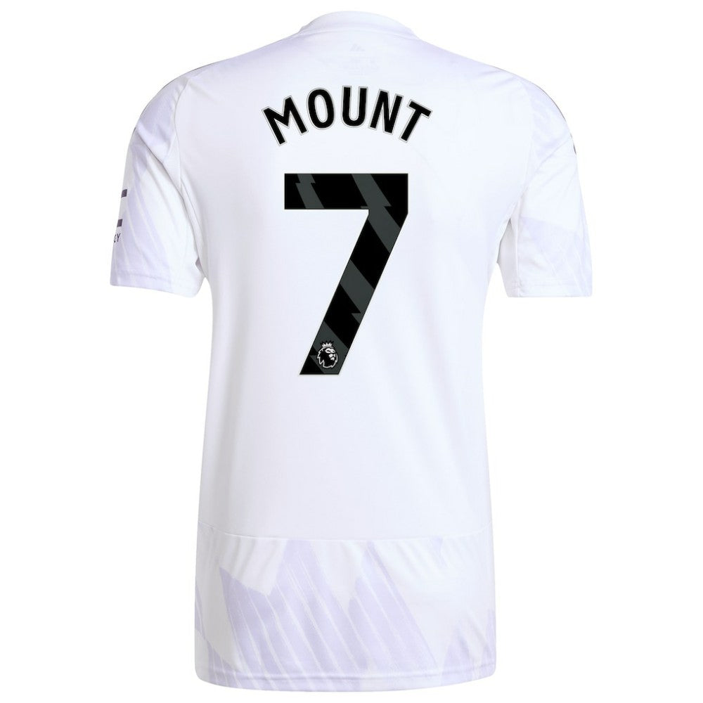 Adidas Mason Mount Manchester United 2025/26 Away Replica Player Jerseys - White