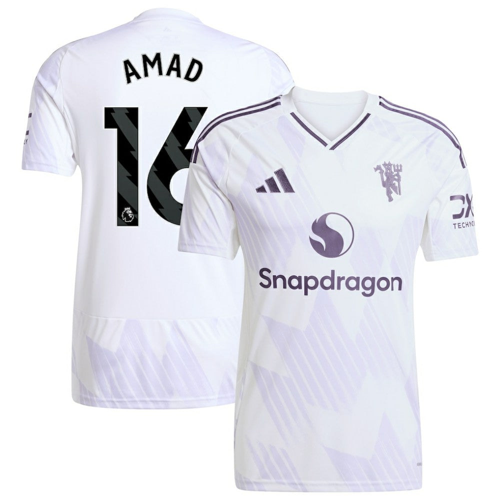 Adidas Amad Diallo Manchester United 2025/26 Away Replica Player Jerseys - White